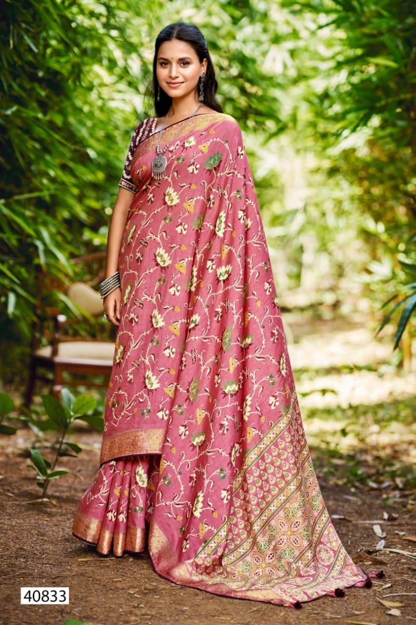 5D Designer Kanta Soft Silk Wholesale Fancy Sarees Catalog — Wholesale Sarees, MPA wholesale from Surat - Gallery Image 4